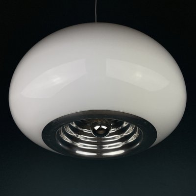 Black and White Pendant Lamp by Pier Giacomo and Achille Castiglioni for Flos, Italy, 1970s-WQC-1320033