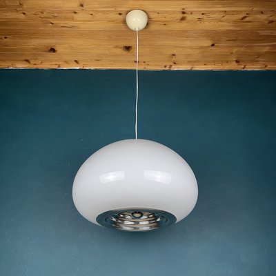 Black and White Pendant Lamp by Pier Giacomo and Achille Castiglioni for Flos, Italy, 1970s-WQC-1320033