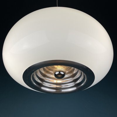 Black and White Pendant Lamp by Pier Giacomo and Achille Castiglioni for Flos, Italy, 1970s-WQC-1320033