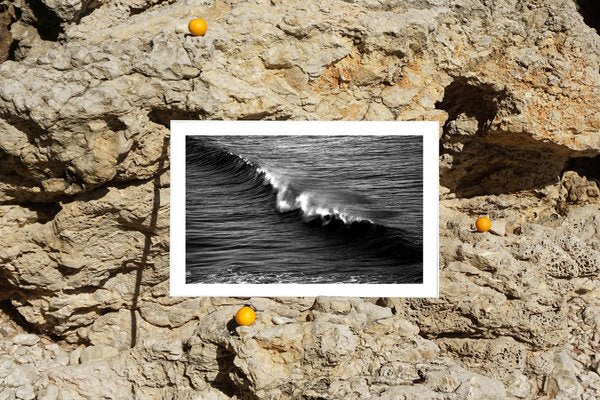 Black and White Seascape of Los Angeles Crashing Wave, 2021, Contemporary Photograph-RWC-832279