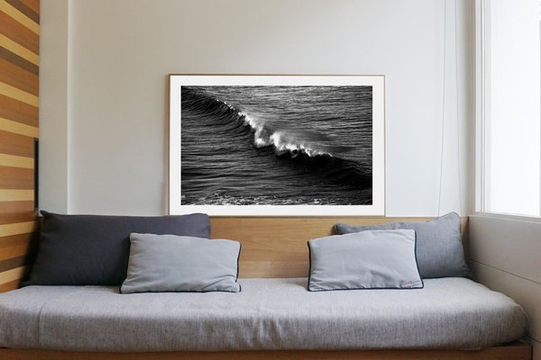 Black and White Seascape of Los Angeles Crashing Wave, 2021, Contemporary Photograph-RWC-832279