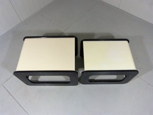 Black and White Side Tables, 1960s, Set of 2-TU-1449811