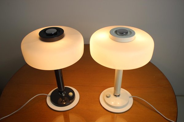 Black and White Table Lamps from Napako, 1960s, Set of 2-TZ-862459