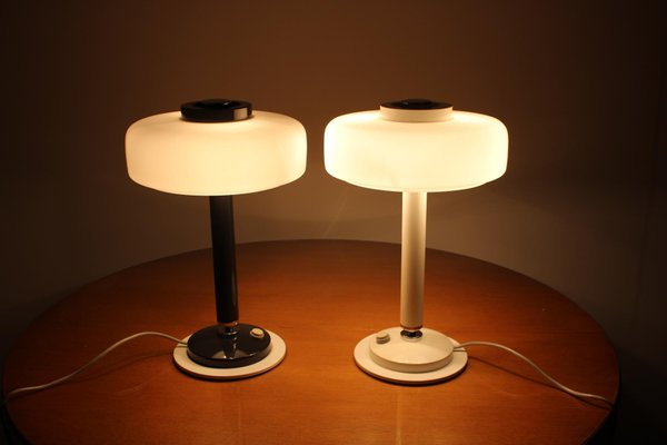 Black and White Table Lamps from Napako, 1960s, Set of 2-TZ-862459