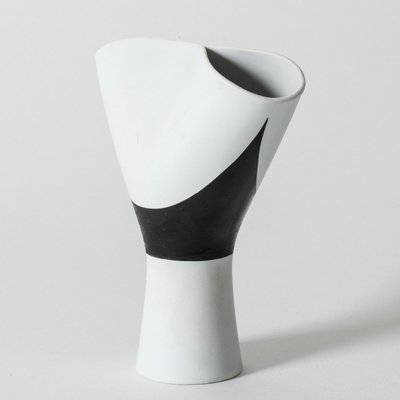 Black and White Veckla Vase by Stig Lindberg-NL-1030218