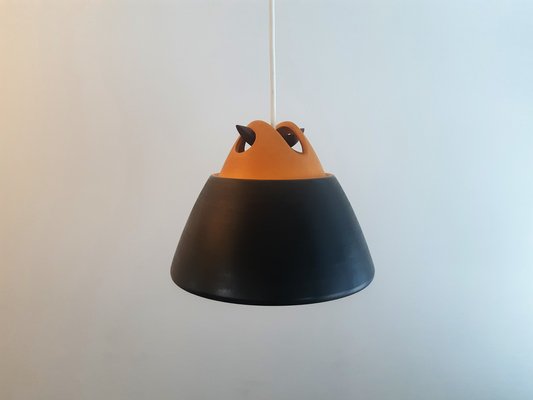 Black and Yellow Ceramic Pendant Lamp by Cari Zalloni for Steuler-Keramik, Germany, 1960s-NV-965153