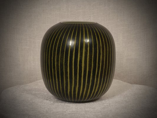 Black and Yellow Murano Art Glass Vase, 1950s-UH-1819498