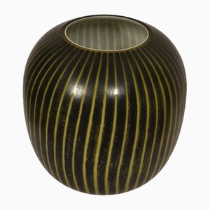 Black and Yellow Murano Art Glass Vase, 1950s-UH-1819498