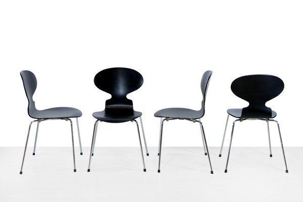 Black Ant Chairs by Arne Jacobsen for Fritz Hansen, Set of 4-BQ-1113615