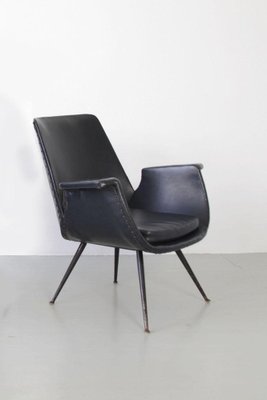 Black Armchairs by Gastone Rinaldi for Rima, 1950s, Set of 2-AA-1231926