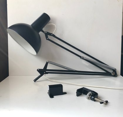 Black Articulated Architect's Desk or Wall Lamp from Louis Poulsen, 1970s-LCR-919995