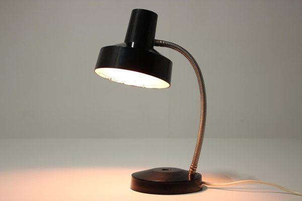 Black Bakelite Table Lamp from Elektrosvit, Czechoslovakia, 1950s-TZ-726103