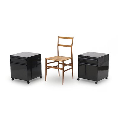 Black Bedside Tables by Simon Fussel for Kartell, 1970s, Set of 2-EZ-1718096