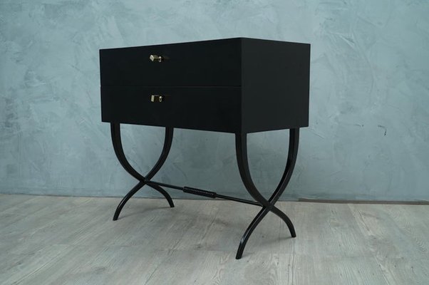 Black & Brass Dresser, 1970s-UH-575010