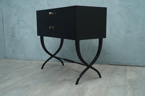 Black & Brass Dresser, 1970s-UH-575010