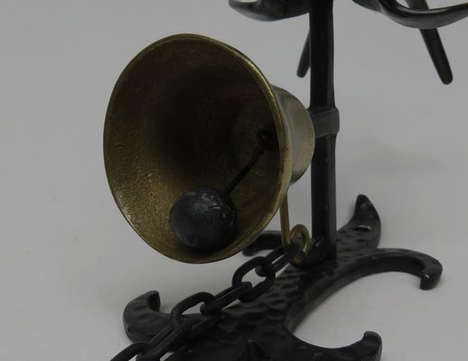 Black Brass Goat Door Bell by Walter Bosse, 1950s-EY-666451