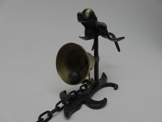 Black Brass Goat Door Bell by Walter Bosse, 1950s-EY-666451