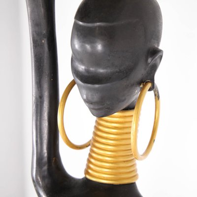 Black Brass Statue, 1970s-DSC-2016355