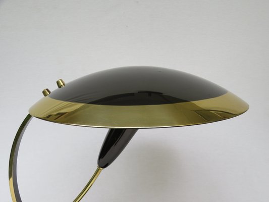 Black Brass Table Lamp, 1950s, Italy-EY-906953