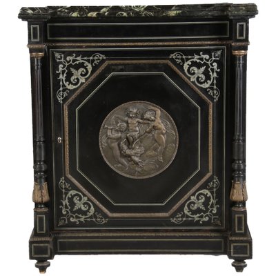 Black Cabinet with Bronze Applications and Pewter Inlays, 1880s-DXD-1790532