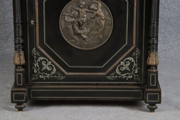 Black Cabinet with Bronze Applications and Pewter Inlays, 1880s-DXD-1790532