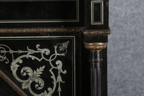 Black Cabinet with Bronze Applications and Pewter Inlays, 1880s-DXD-1790532