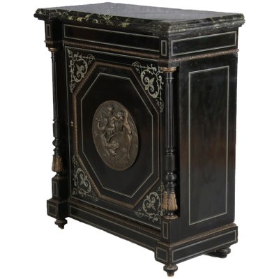 Black Cabinet with Bronze Applications and Pewter Inlays, 1880s-DXD-1790532