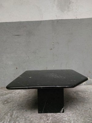 Black Carrara Marble Coffee Table-AIF-1782170