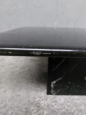 Black Carrara Marble Coffee Table-AIF-1782170