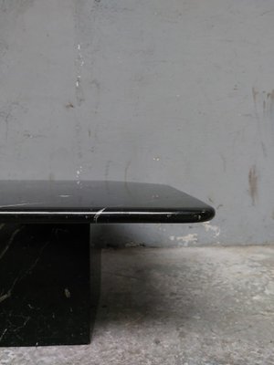 Black Carrara Marble Coffee Table-AIF-1782170