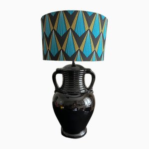 Black Ceramic Lamp, 1970s-AVC-1744351