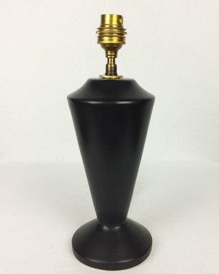 Black Ceramic Table Lamp, 1950s-YBU-547545