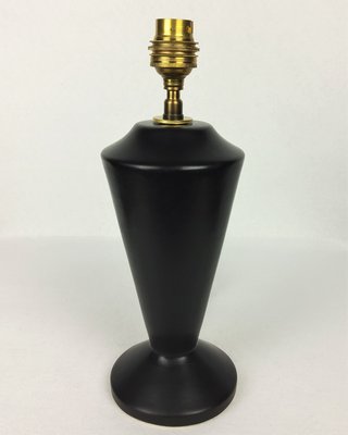 Black Ceramic Table Lamp, 1950s-YBU-547545