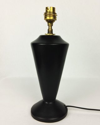 Black Ceramic Table Lamp, 1950s-YBU-547545