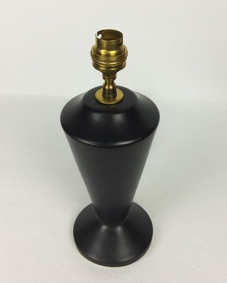 Black Ceramic Table Lamp, 1950s-YBU-547545