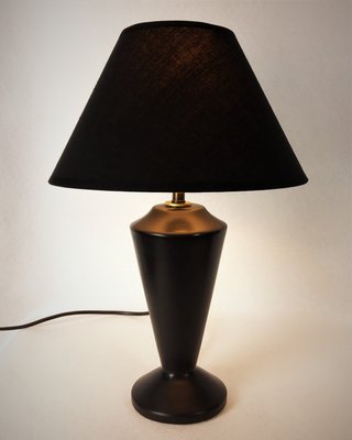 Black Ceramic Table Lamp, 1950s-YBU-547545