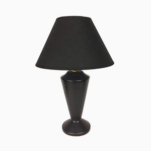 Black Ceramic Table Lamp, 1950s-YBU-547545