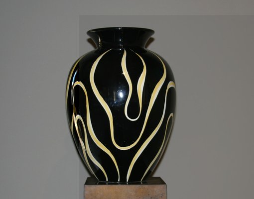 Black Ceramic Vase-TEP-1234601