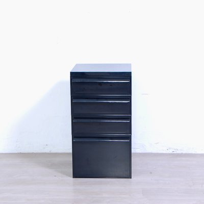 Black Chests of Drawers by Simon Fussel for Kartell, 1980s, Set of 4-XSG-1807787