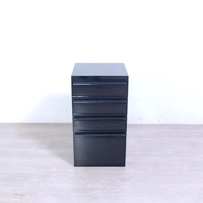 Black Chests of Drawers by Simon Fussel for Kartell, 1980s, Set of 4-XSG-1807787