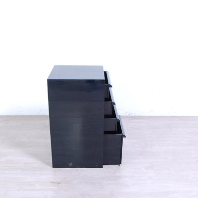 Black Chests of Drawers by Simon Fussel for Kartell, 1980s, Set of 4-XSG-1807787