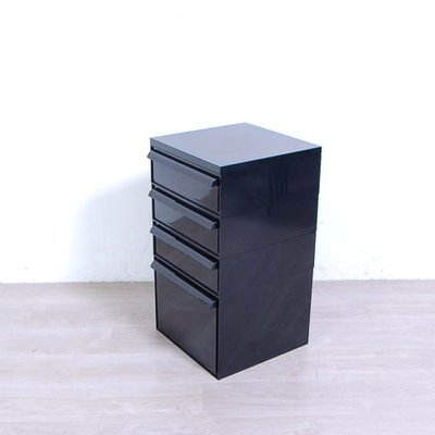 Black Chests of Drawers by Simon Fussel for Kartell, 1980s, Set of 4-XSG-1807787