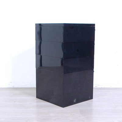 Black Chests of Drawers by Simon Fussel for Kartell, 1980s, Set of 4-XSG-1807787