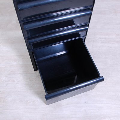 Black Chests of Drawers by Simon Fussel for Kartell, 1980s, Set of 4-XSG-1807787