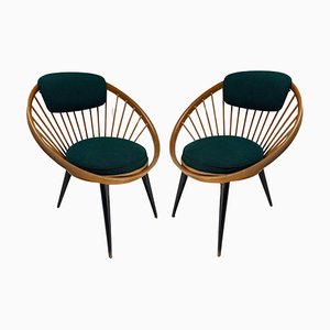 Black Circle Chair attributed to Yngve Ekström for Swedese, Sweden, 1960s-KKZ-1814243