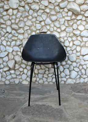 Black Coquillage Chair by Pierre Guariche for Meurop 1960s-ZM-999715