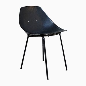 Black Coquillage Chair by Pierre Guariche for Meurop 1960s-ZM-999715