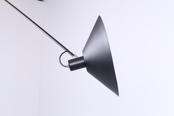 Black Counterbalance Ceiling Lamp by J. J. M. Hoogervorst for Anvia, 1950s-XT-1348244