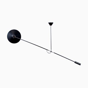 Black Counterbalance Ceiling Lamp by J. J. M. Hoogervorst for Anvia, 1950s-XT-1348244