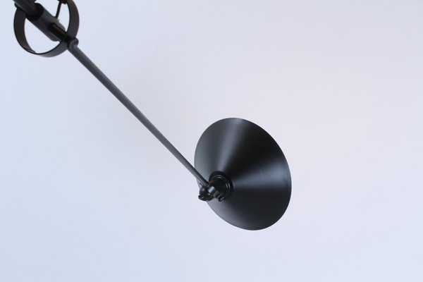 Black Counterbalance Ceiling Lamp by J. J. M. Hoogervorst for Anvia, 1970s-XT-1340848